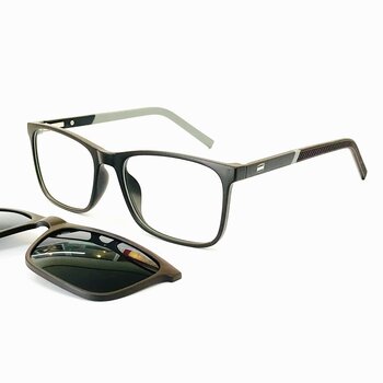 Armação Óculos Para Grau Clip-on 2 em 1 Polarizado